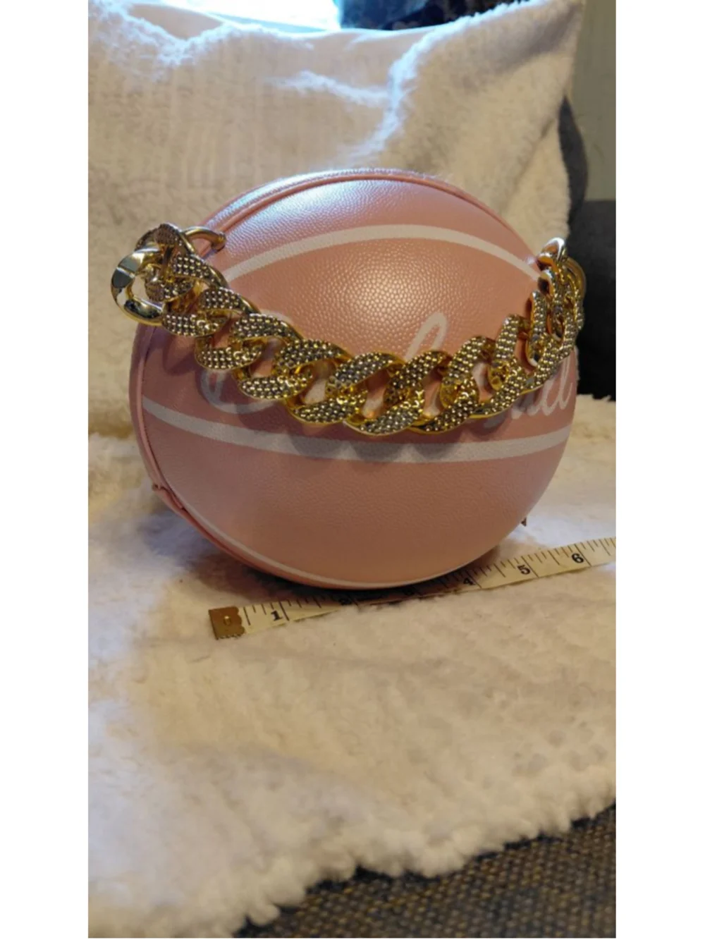 Women's Crossbody Bag One Size Pink Gold Basketball NWT